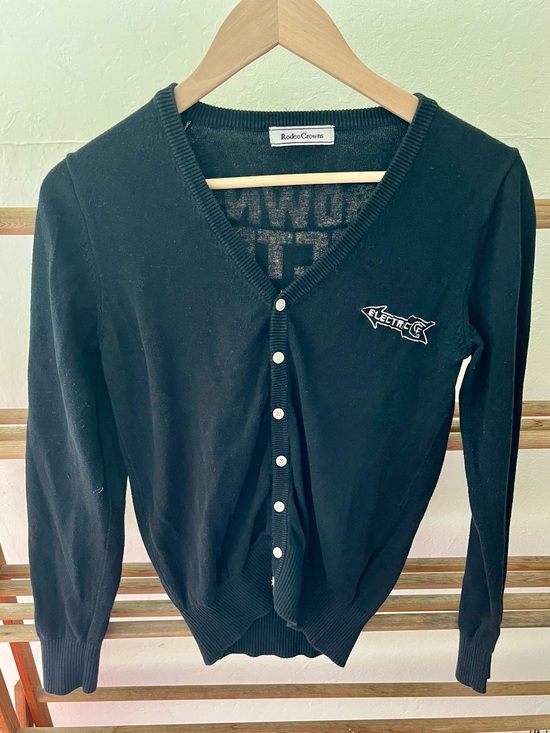 Rodeo Crowns Sweaters - CROWNS ELECTRIC Spark Plug Graphic cardigan - Black